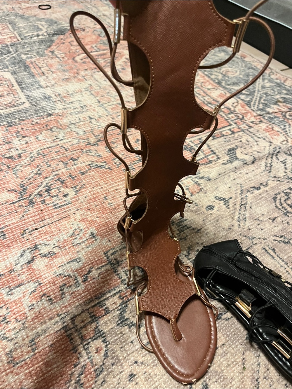 Brown Gladiator sandals size 7